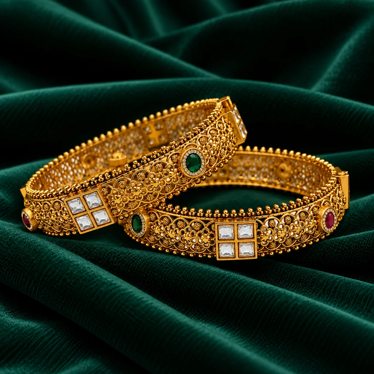 Kali work gold kada