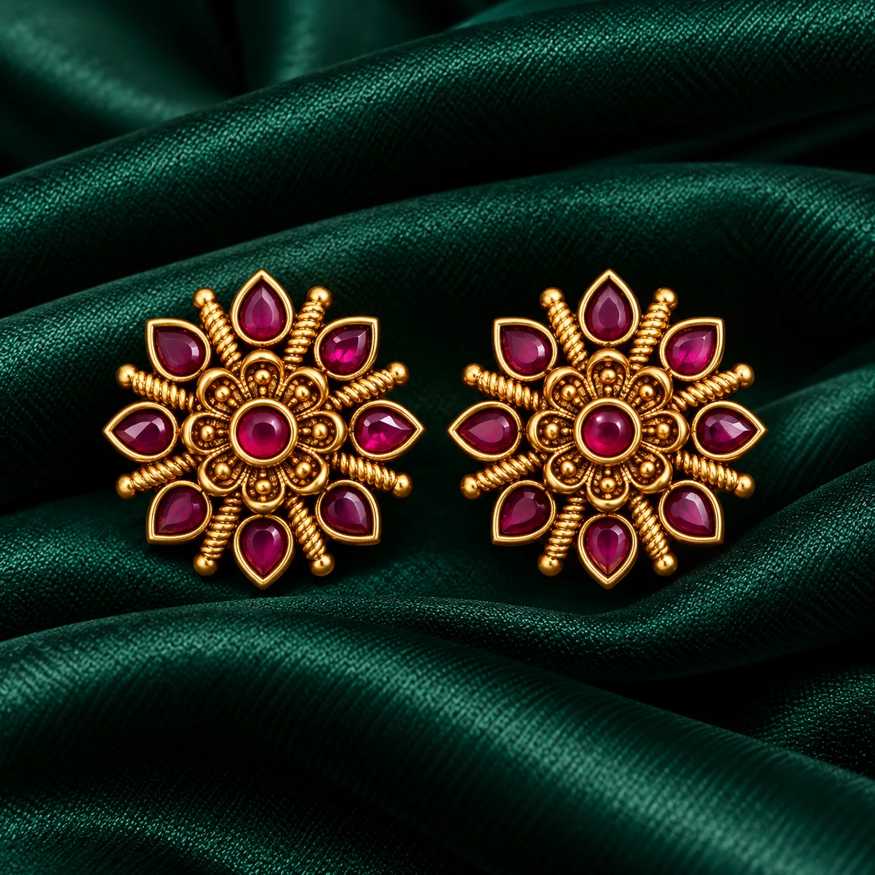 Kemp Floral Sunburst Stud