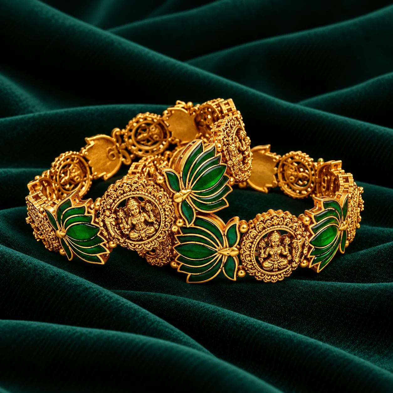 Lakshmi Lotus Bangle