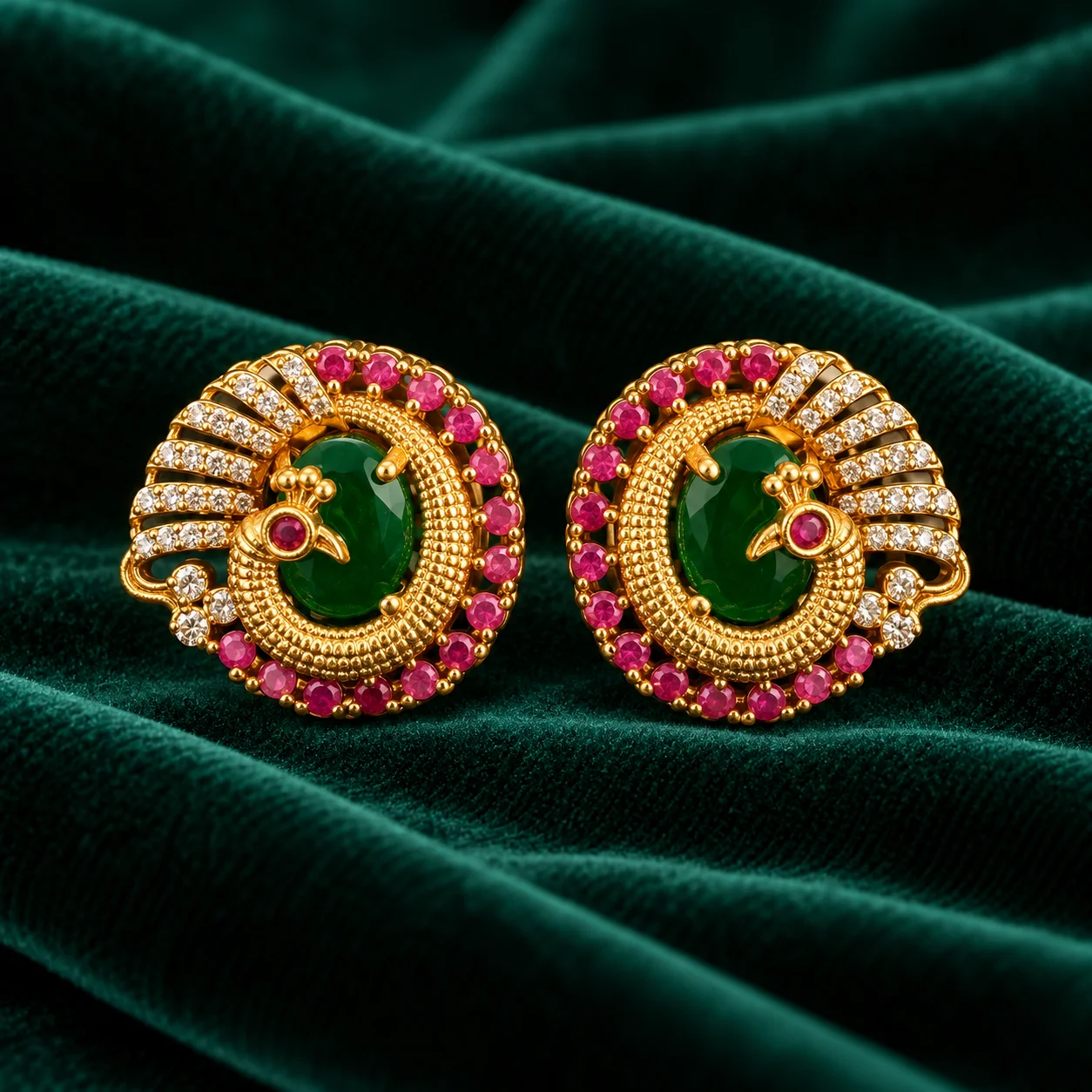 Peacock green stud
