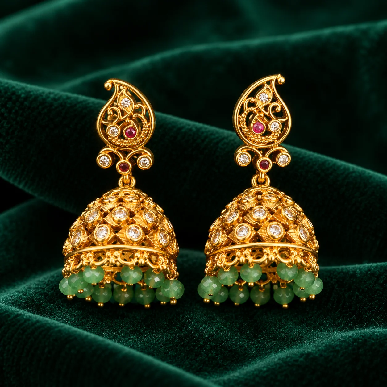 Peacock Mango Jhumka