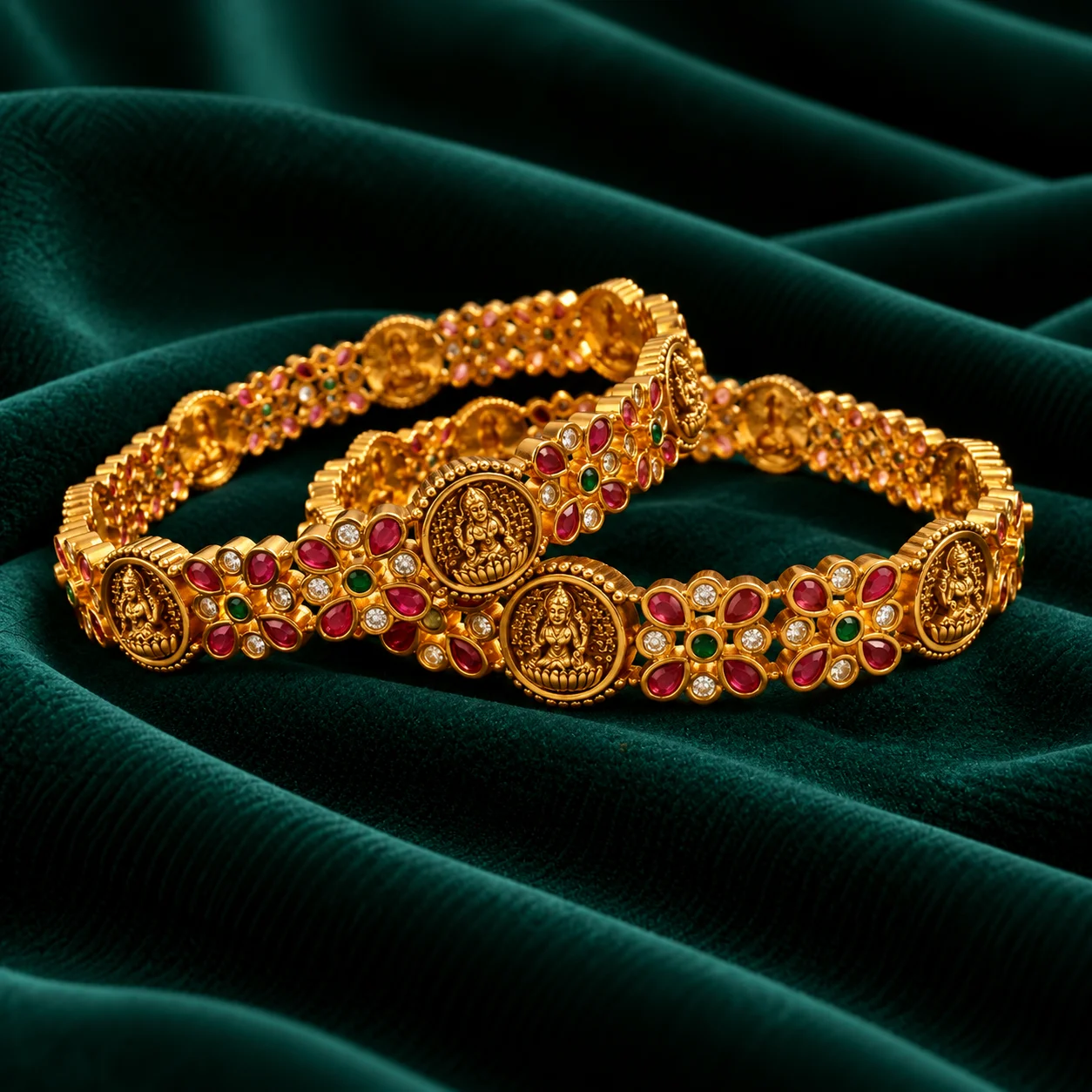 Lakshmi Diamond Antique Bangles