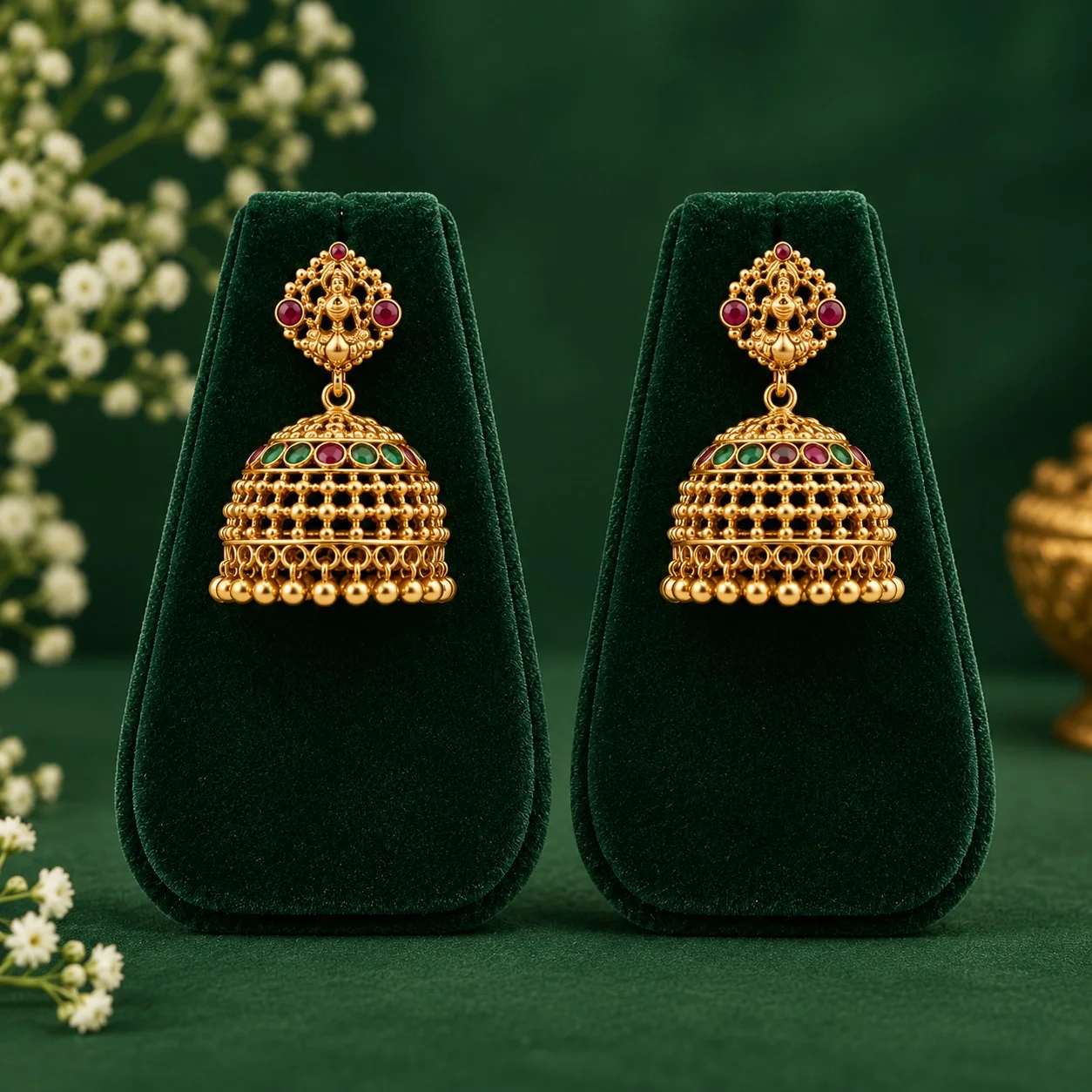 Antique lekshmi temple jhumka